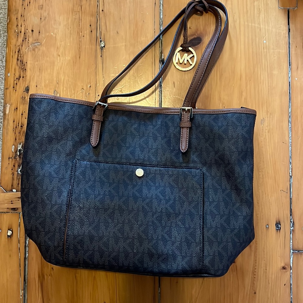 Michael KORS Bag Black/Brown with Leather Trim